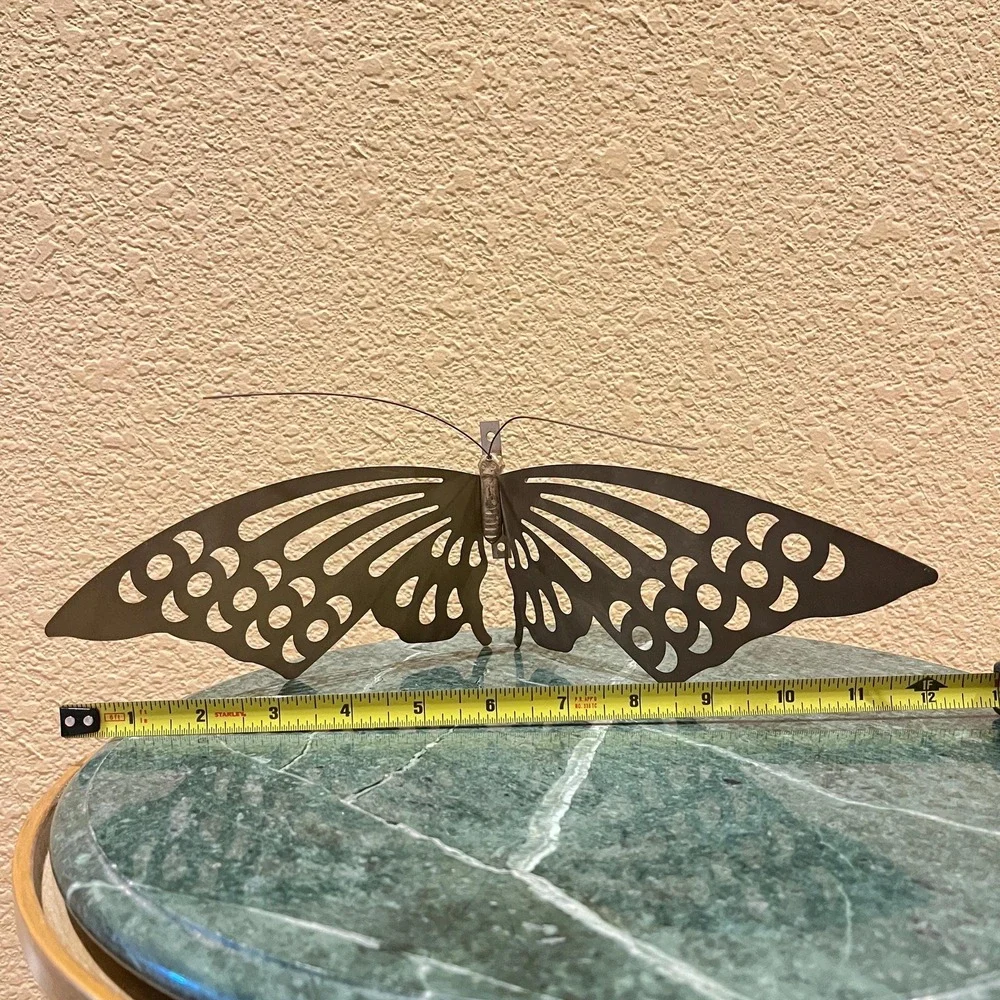 Vintage Mid-Century Lightweight Flapping Brass Butterfly Hanging Wall Decor
